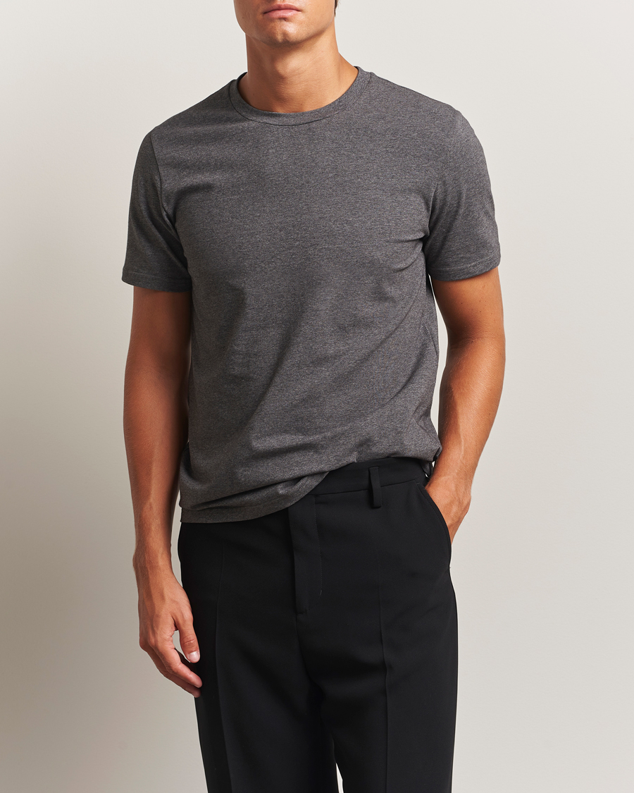 Herr | T-Shirts | Filippa K | Soft Lycra T-Shirt Anthracite Melange