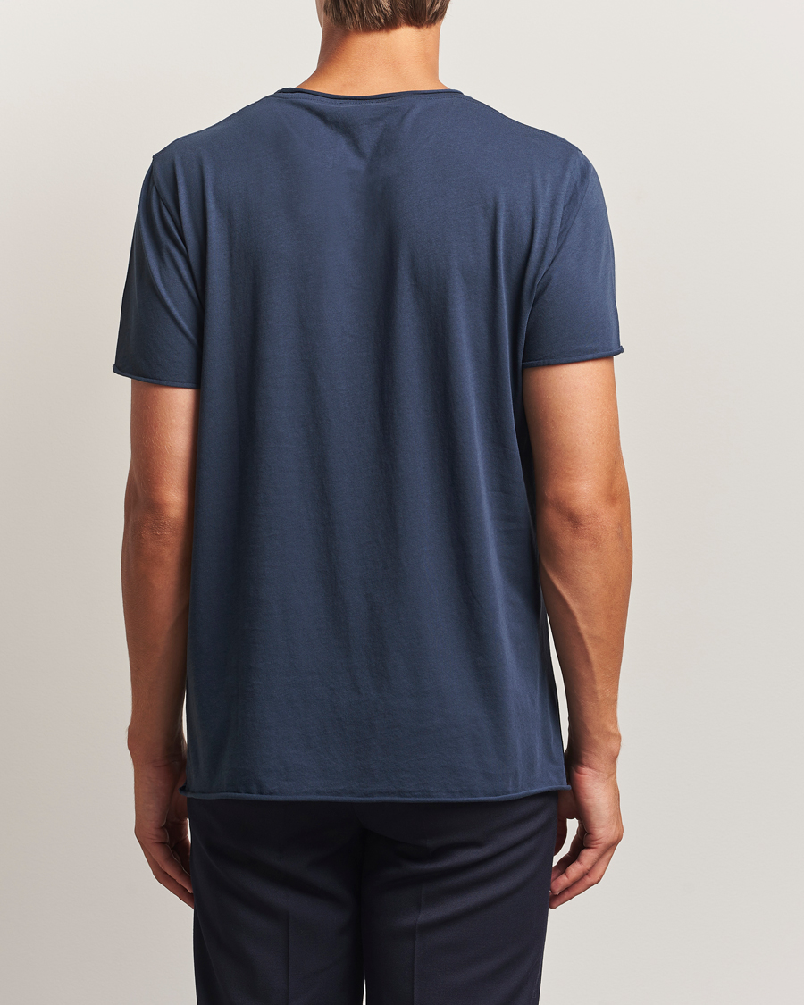 Herr | T-Shirts | Filippa K | Roll Neck Crew Neck T-Shirt Dusk Blue