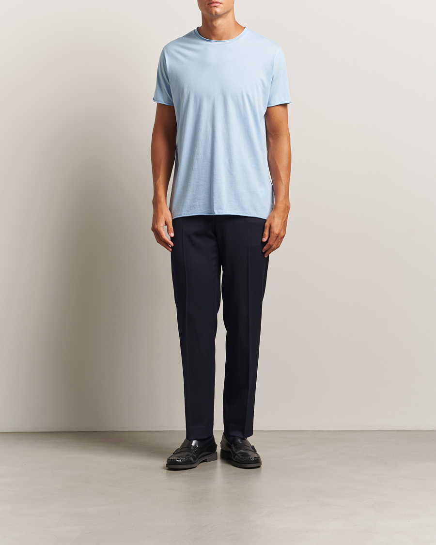 Herr | T-Shirts | Filippa K | Roll Neck Crew Neck T-Shirt Frost Blue