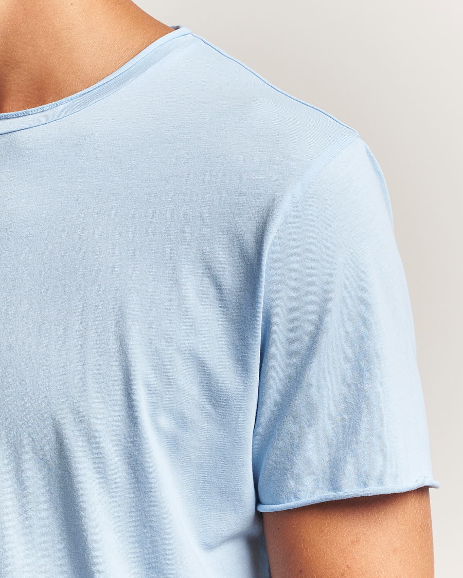 Herr | T-Shirts | Filippa K | Roll Neck Crew Neck T-Shirt Frost Blue
