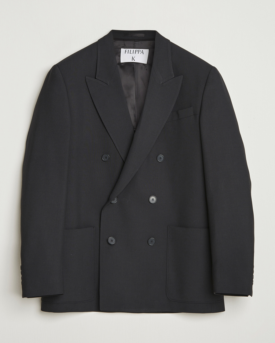 Herr | Kavajer | Filippa K | Michael Wool Double Breasted Blazer Black