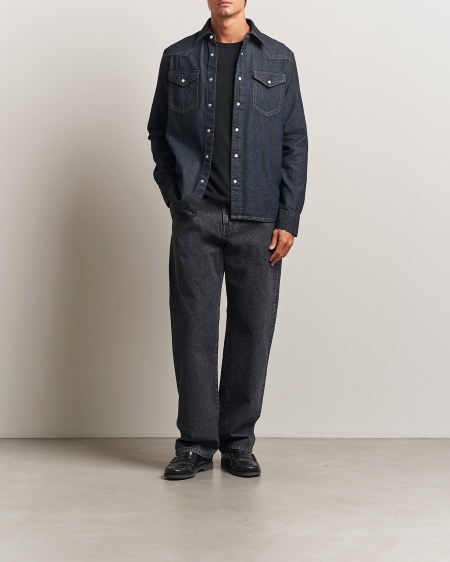 Herr | Skjortor | Filippa K | Loose Fit Workwear Jeans Washed Black