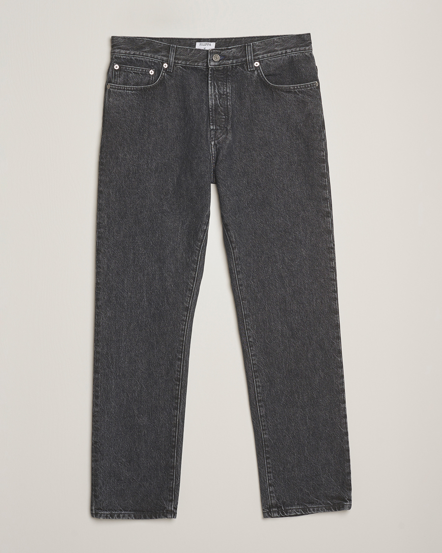 Herr | Jeans | Filippa K | Tapered Cropped Jeans Washed Black