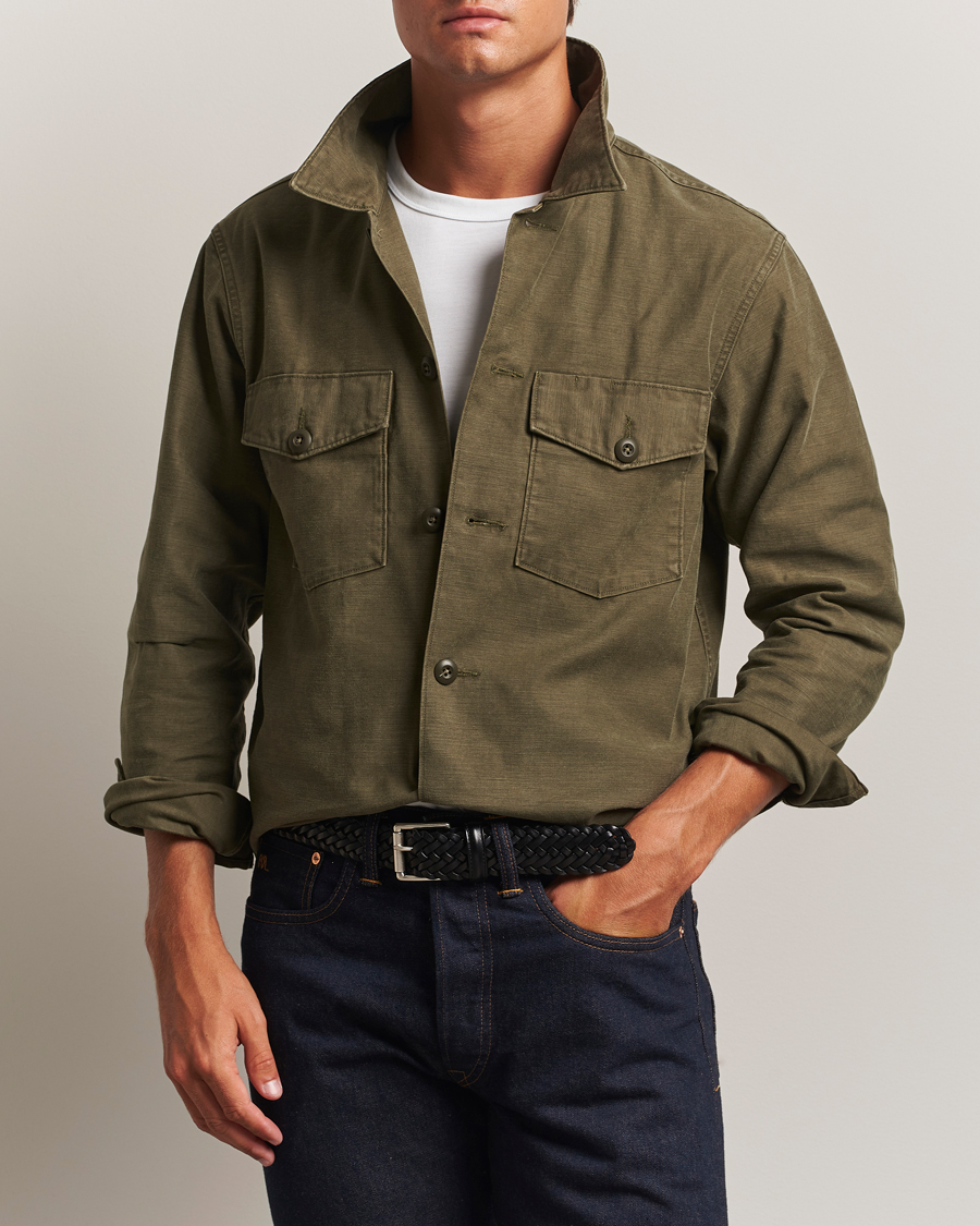 Herr | Skjortor | RRL | Regiment Overshirt Olive