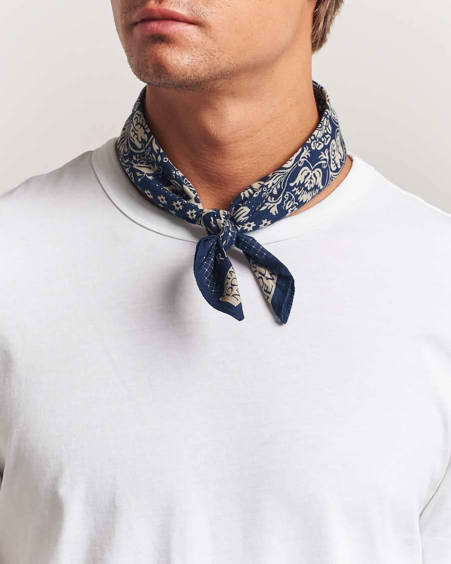 Herr | Näsdukar | RRL | Ried Bandana Indigo/Cream