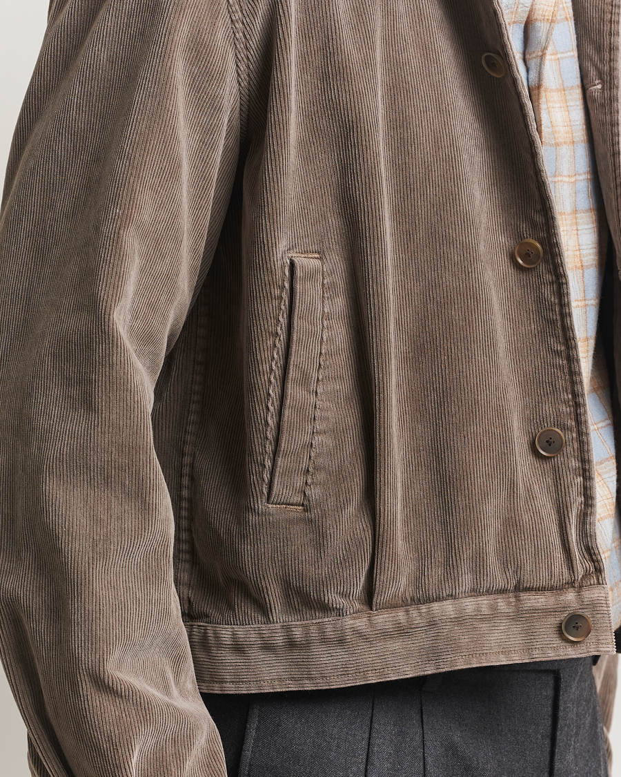 Herr | Jackor | Auralee | Corduroy Bomber Jacket Olive