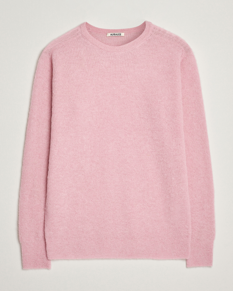 Herr | Tröjor | Auralee | Baby Alpaca Sweater Pink
