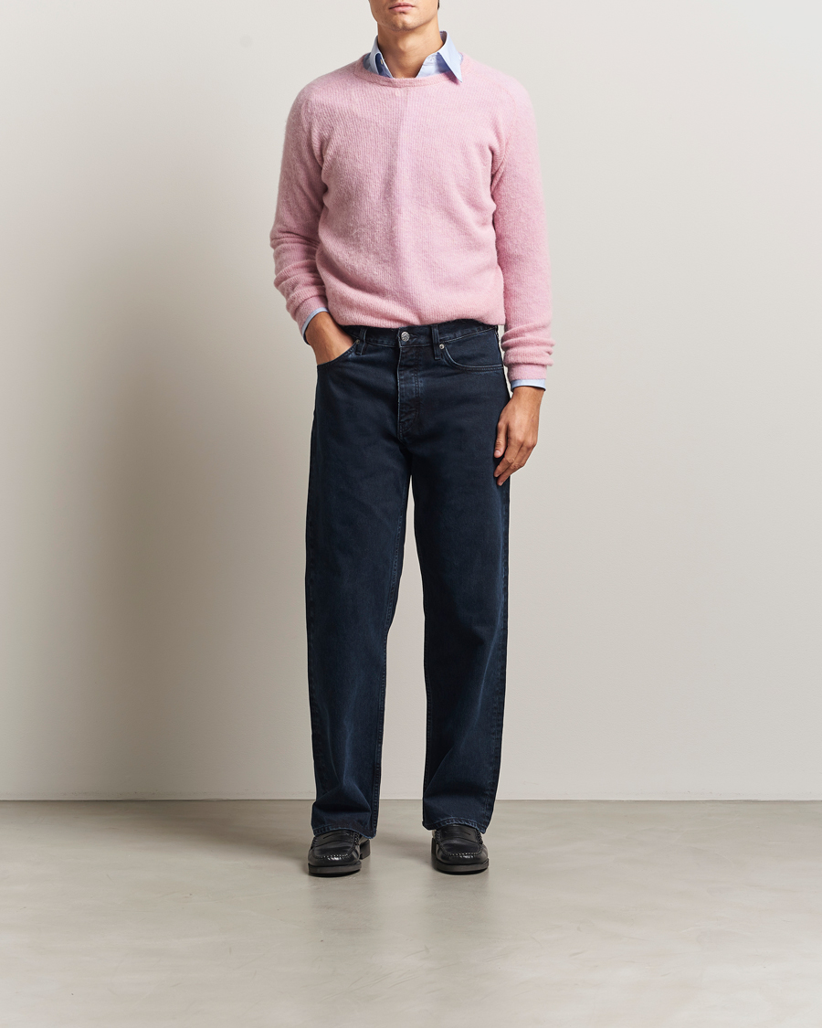 Herr | Tröjor | Auralee | Baby Alpaca Sweater Pink