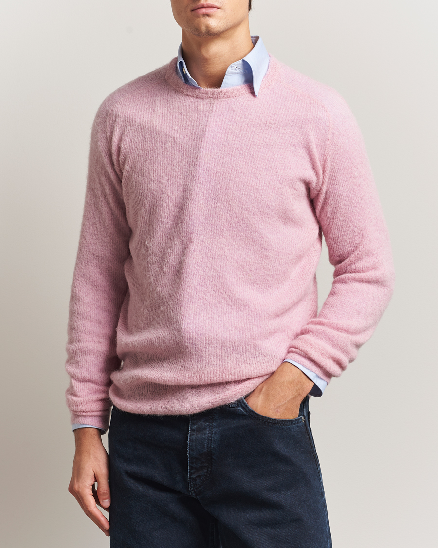 Herr | Tröjor | Auralee | Baby Alpaca Sweater Pink