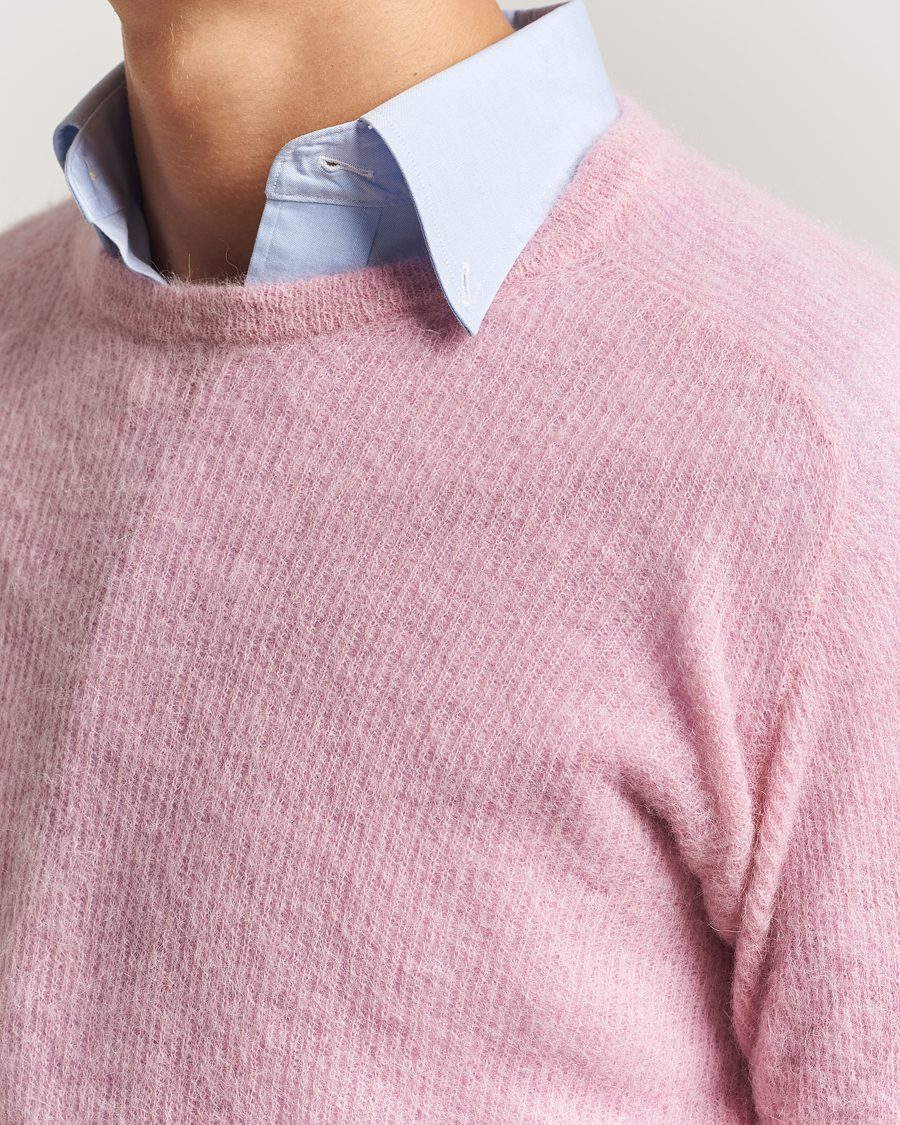 Herr | Tröjor | Auralee | Baby Alpaca Sweater Pink