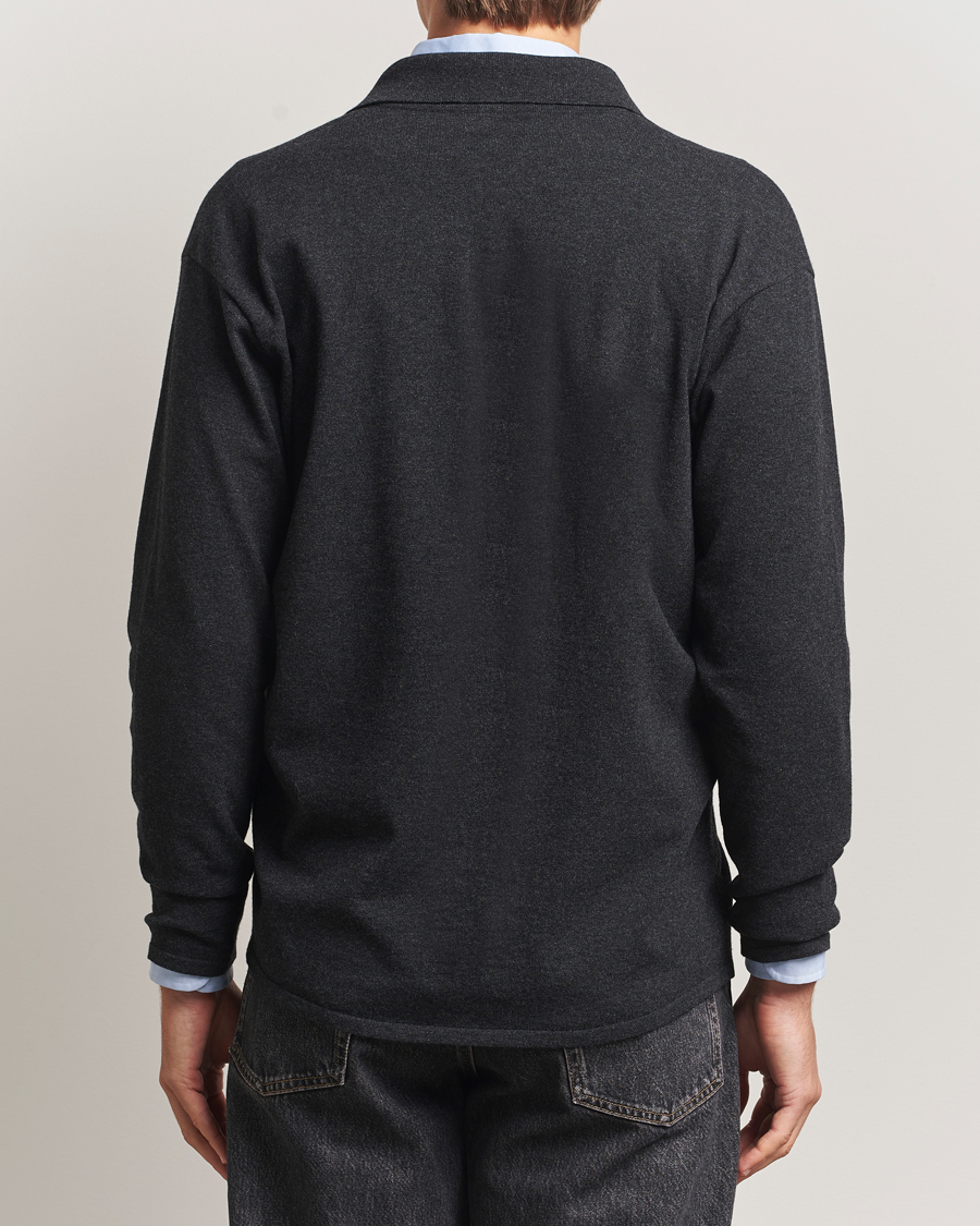 Herr | Tröjor | Auralee | Wool Knit Shirt Cardigan Charcoal