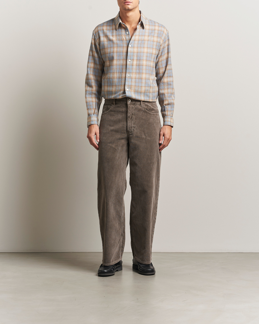 Herr | Byxor | Auralee | Dyed Corduroy 5-Pocket Pants Olive