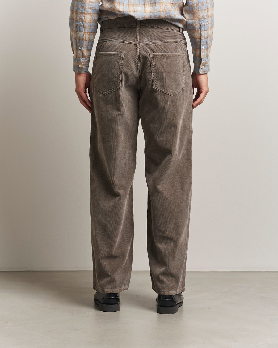 Herr | Byxor | Auralee | Dyed Corduroy 5-Pocket Pants Olive