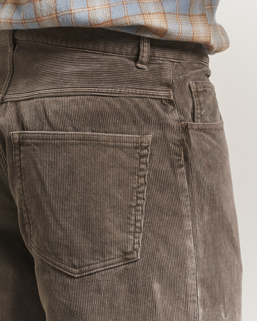 Herr | Byxor | Auralee | Dyed Corduroy 5-Pocket Pants Olive