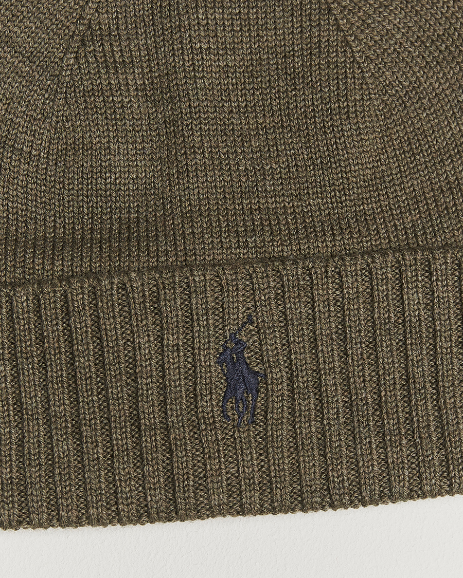 Herr | Mössor | Polo Ralph Lauren | Merino Beanie Light Cargo Olive