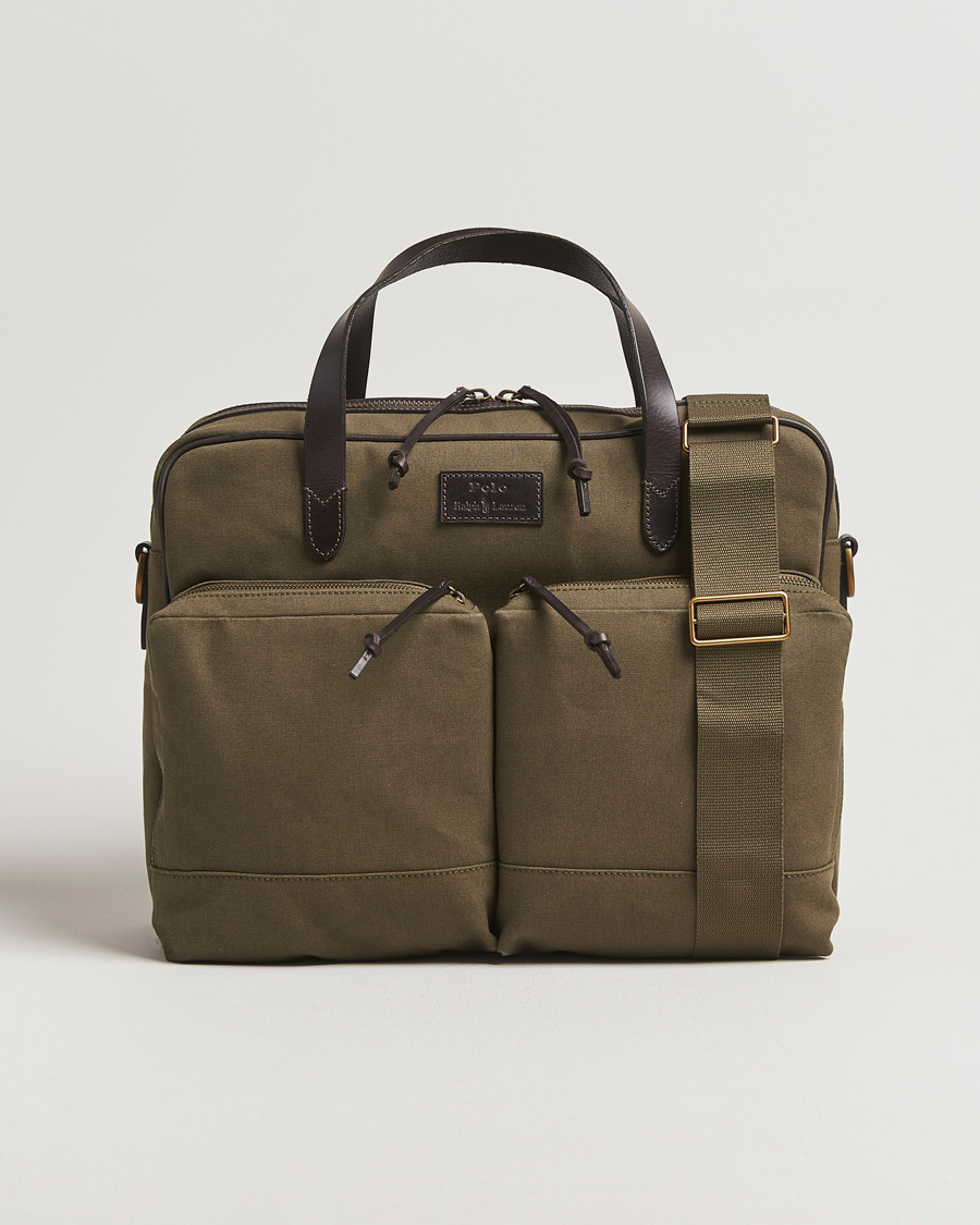 Herr | Väskor | Polo Ralph Lauren | Commuter Canvas Messenger Bag Defender Green/Brown