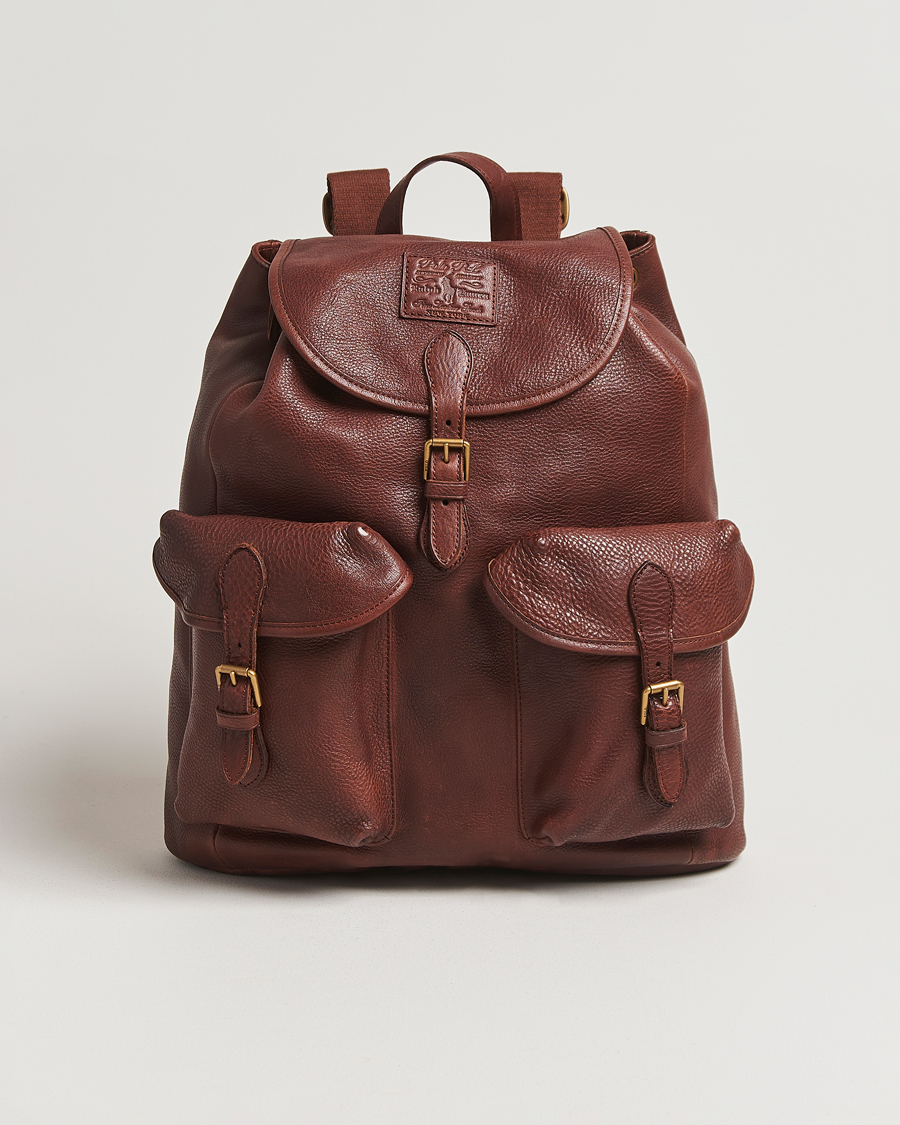Herr | Väskor | Polo Ralph Lauren | Washed Heritage Leather Backpack British Tan