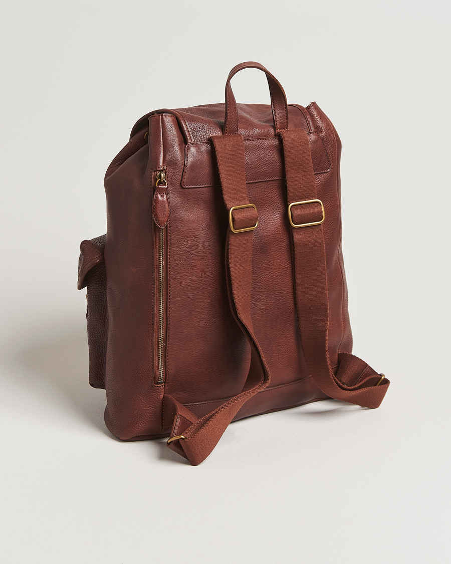 Herr | Väskor | Polo Ralph Lauren | Washed Heritage Leather Backpack British Tan