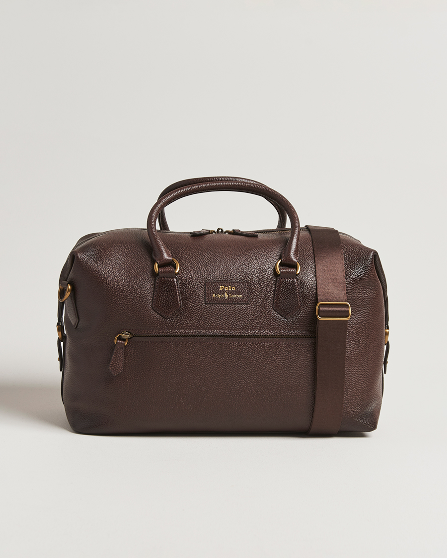 Herr | Väskor | Polo Ralph Lauren | Pebble Leather Duffle Bag Dark Brown