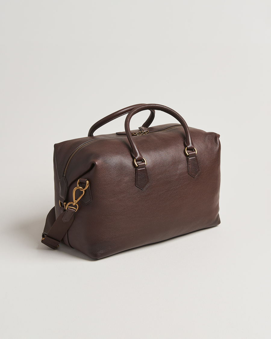 Herr | Väskor | Polo Ralph Lauren | Pebble Leather Duffle Bag Dark Brown