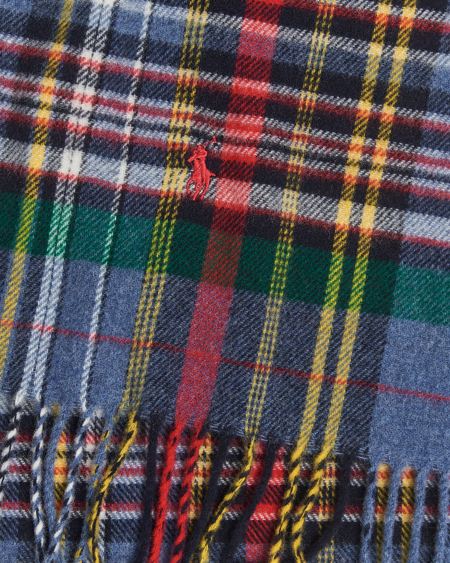 Herr | Polo Ralph Lauren Classic Wool Scarf Blue Multi | Polo Ralph Lauren | Classic Wool Scarf Blue Multi
