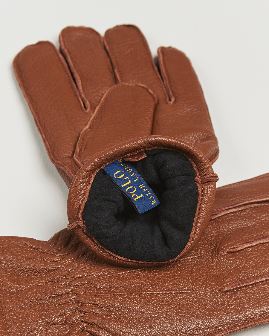 Herr | Handskar | Polo Ralph Lauren | Full Grain Leather Gloves Caramel