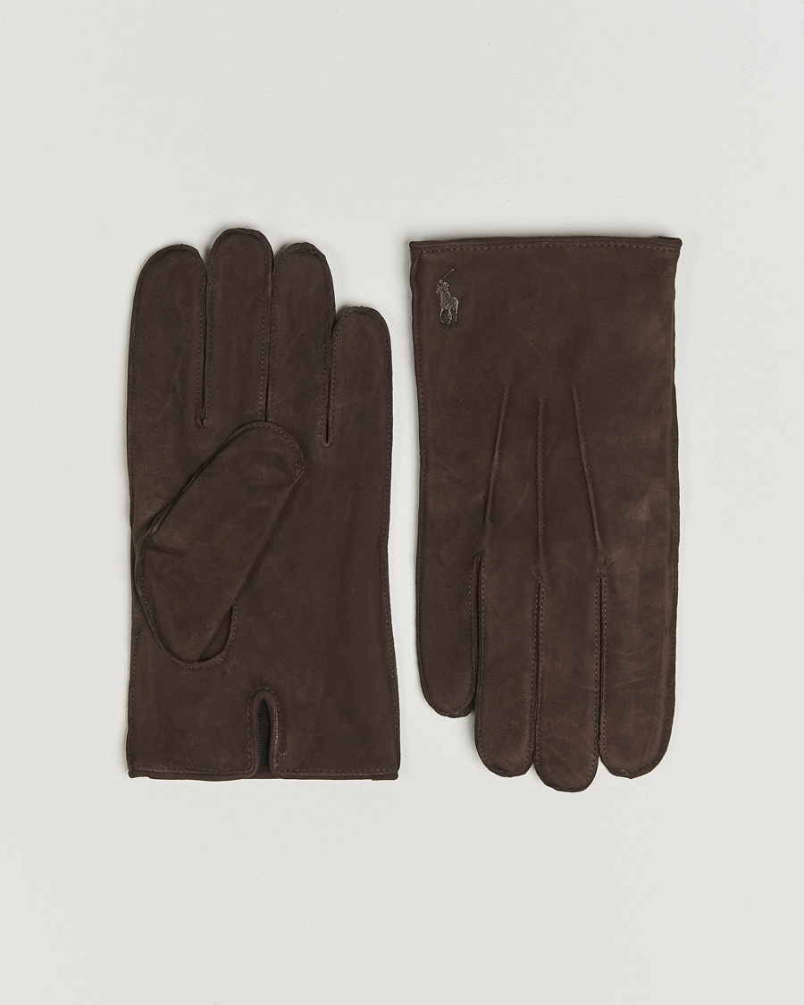 Herr | Handskar | Polo Ralph Lauren | Suede Gloves Dark Brown