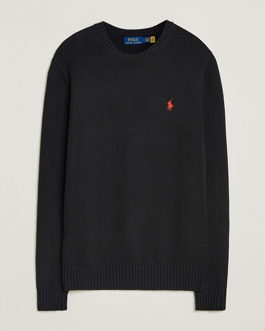 Herr | Tröjor | Polo Ralph Lauren | Cotton Crew Neck Sweater Polo Black