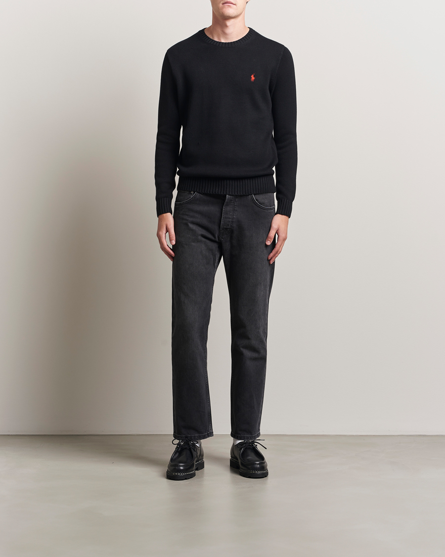 Herr | Tröjor | Polo Ralph Lauren | Cotton Crew Neck Sweater Polo Black