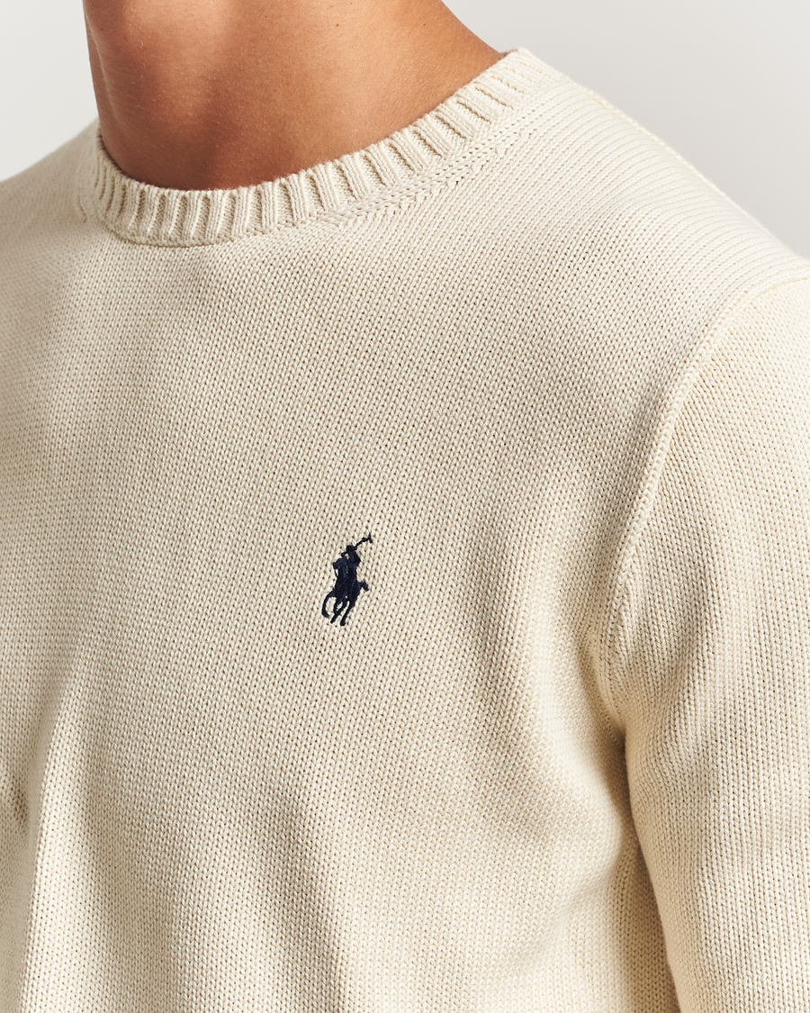 Herr | Tröjor | Polo Ralph Lauren | Cotton Crew Neck Sweater Andover Cream