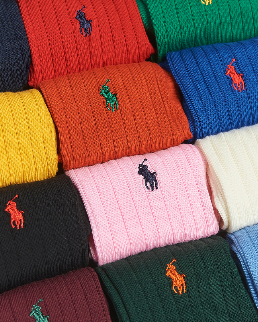 Herr | Underkläder | Polo Ralph Lauren | 12-Pack Egyptian Rib Cotton Crew Socks Multicolor
