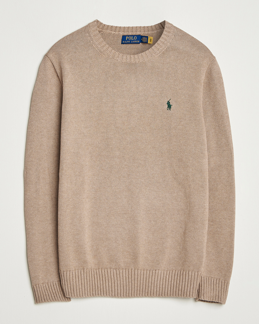 Herr | Tröjor | Polo Ralph Lauren | Cotton Crew Neck Sweater Bronze Melange