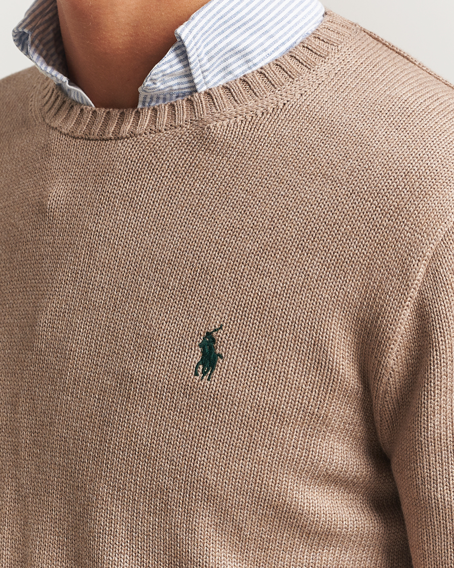 Herr | Tröjor | Polo Ralph Lauren | Cotton Crew Neck Sweater Bronze Melange