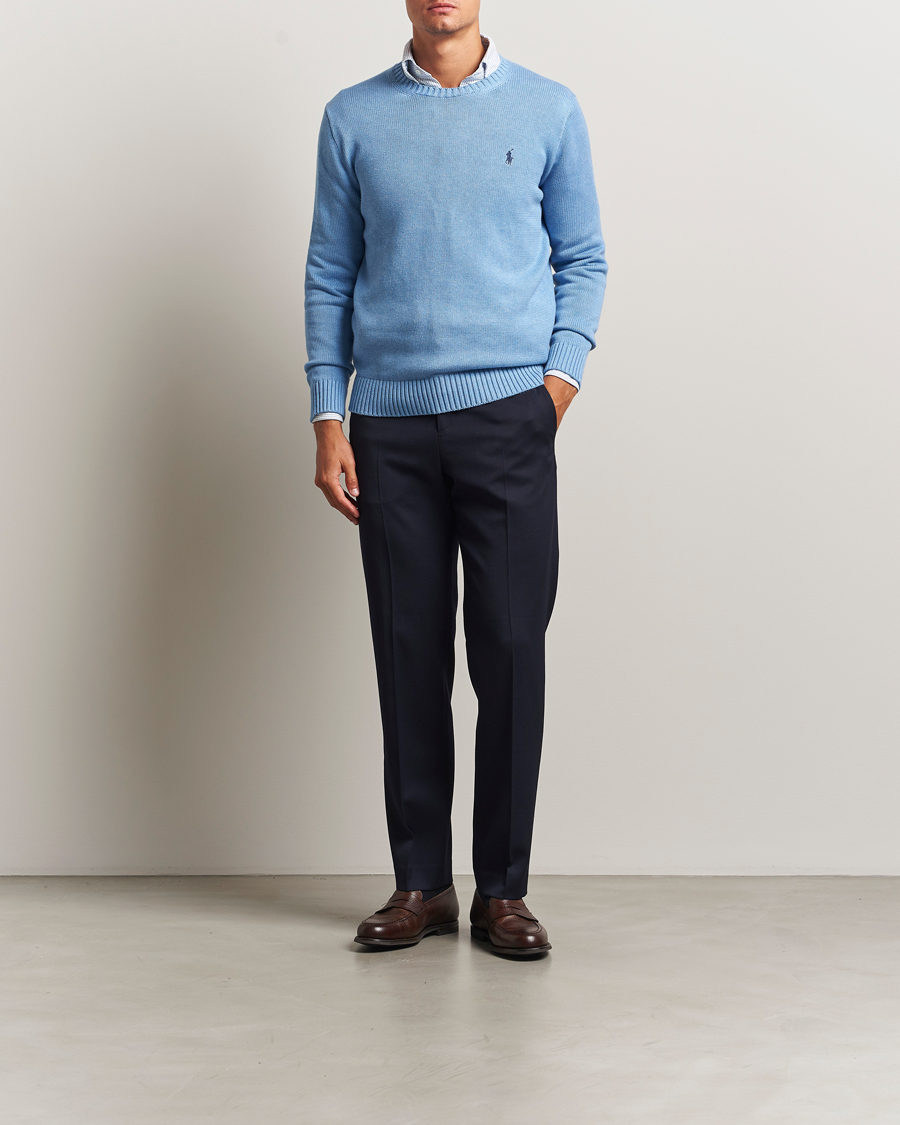 Herr | Tröjor | Polo Ralph Lauren | Cotton Crew Neck Sweater Soft Royal Heather