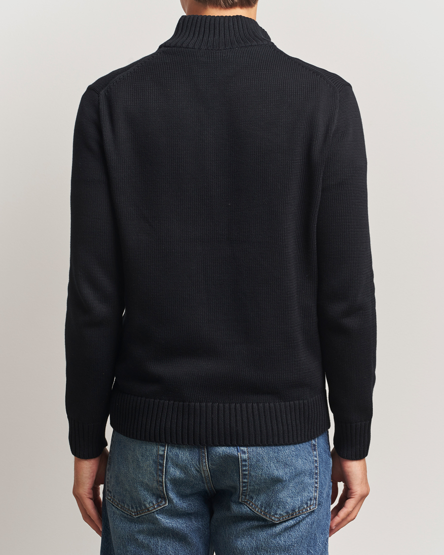 Herr | Tröjor | Polo Ralph Lauren | Cotton Pullover Half-Zip Polo Black