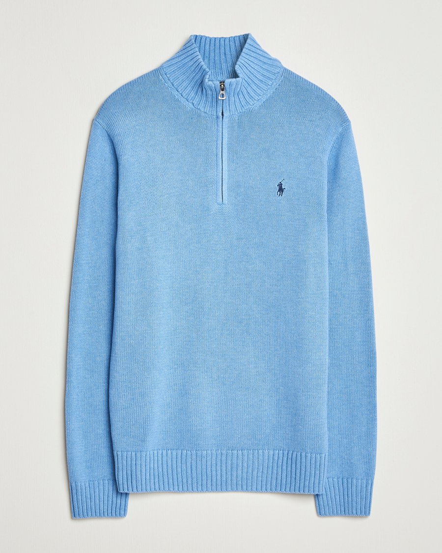 Herr | Tröjor | Polo Ralph Lauren | Cotton Pullover Half Zip Soft Royal Heather