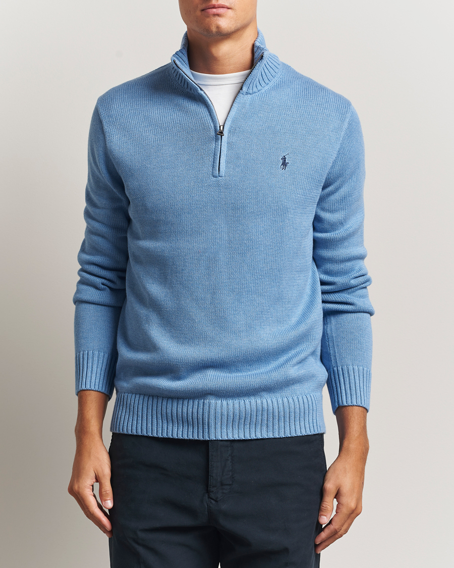 Herr | Tröjor | Polo Ralph Lauren | Cotton Pullover Half Zip Soft Royal Heather