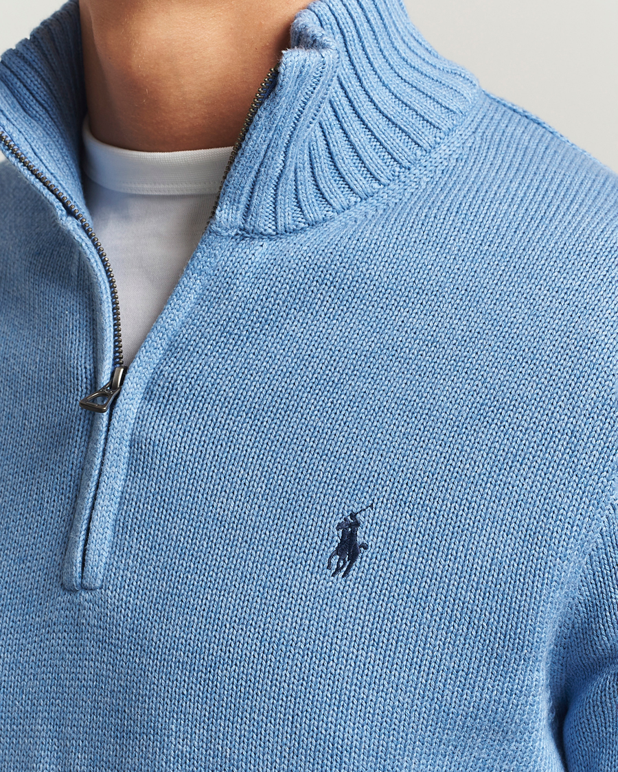 Herr | Tröjor | Polo Ralph Lauren | Cotton Pullover Half-Zip Soft Royal Heather