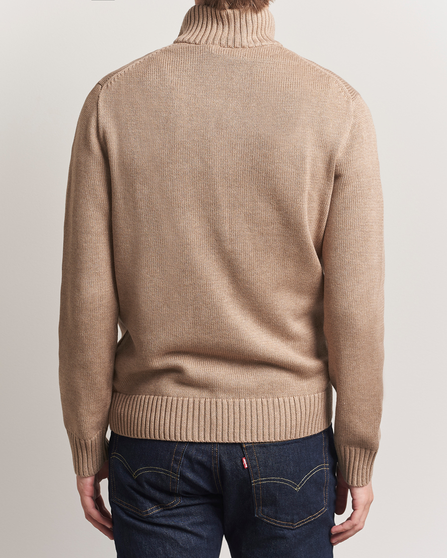 Herr | Tröjor | Polo Ralph Lauren | Cotton Pullover Half-Zip Bronze Melange