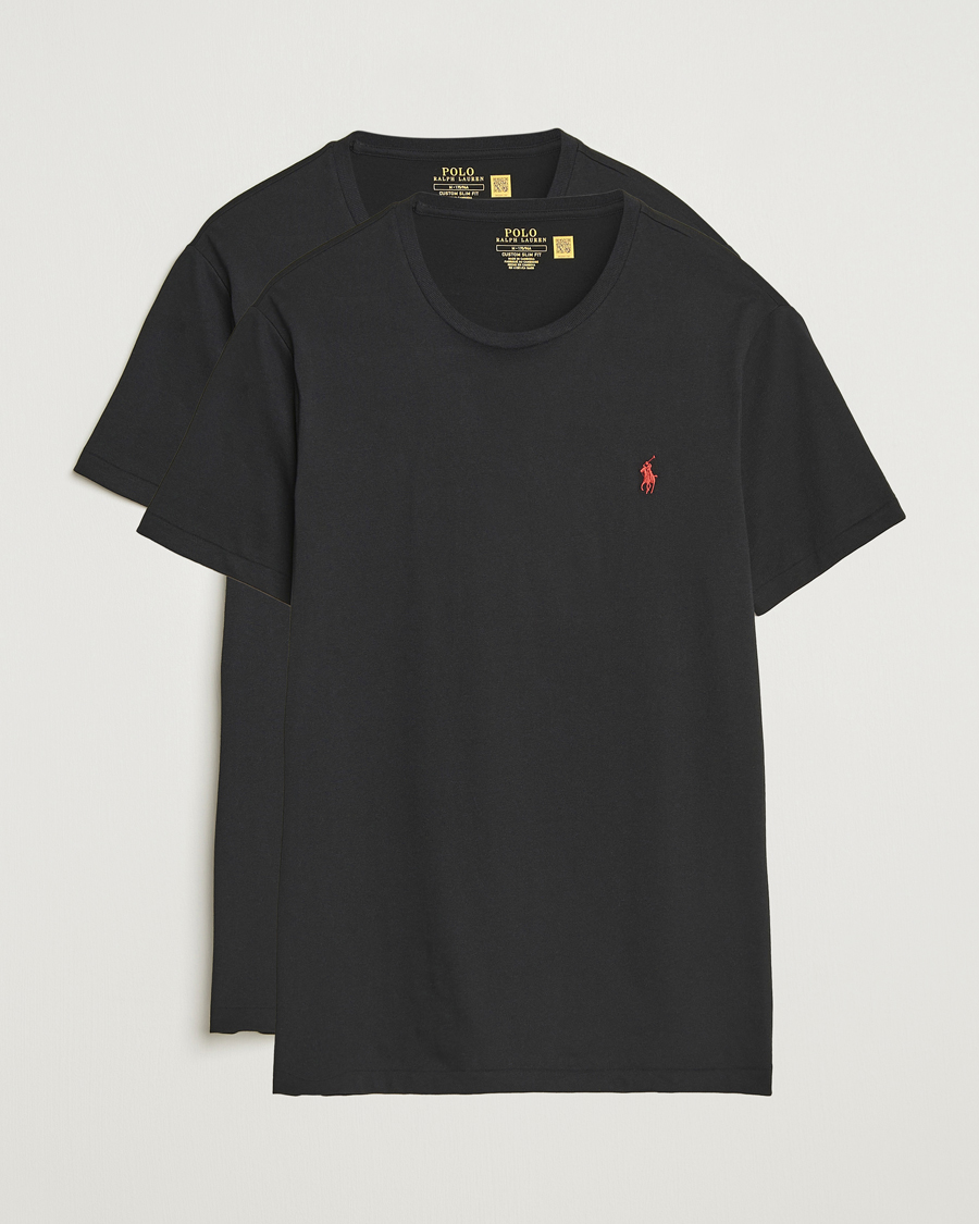 Herr | T-Shirts | Polo Ralph Lauren | 2-Pack Crew Neck T-Shirt Black