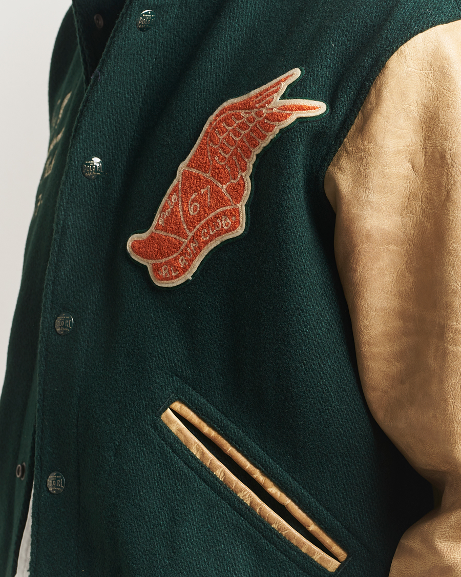 Herr | Jackor | Polo Ralph Lauren | Varsity Wool/Leather Bomber Jacket Churchill Green