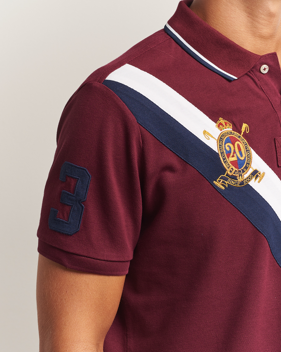 Herr | Pikéer | Polo Ralph Lauren | Diagonal Stripe Big Pony Polo Classic Wine
