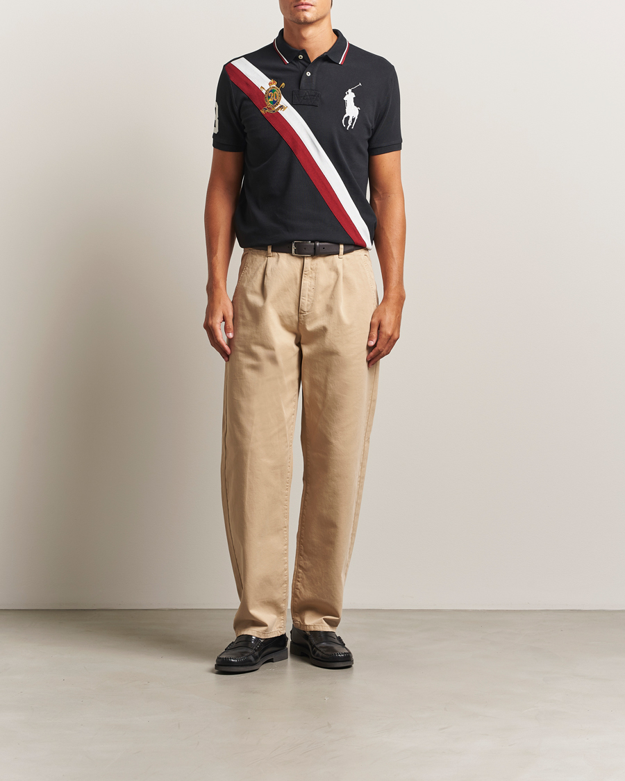 Herr | Pikéer | Polo Ralph Lauren | Diagonal Stripe Big Pony Polo Polo Black