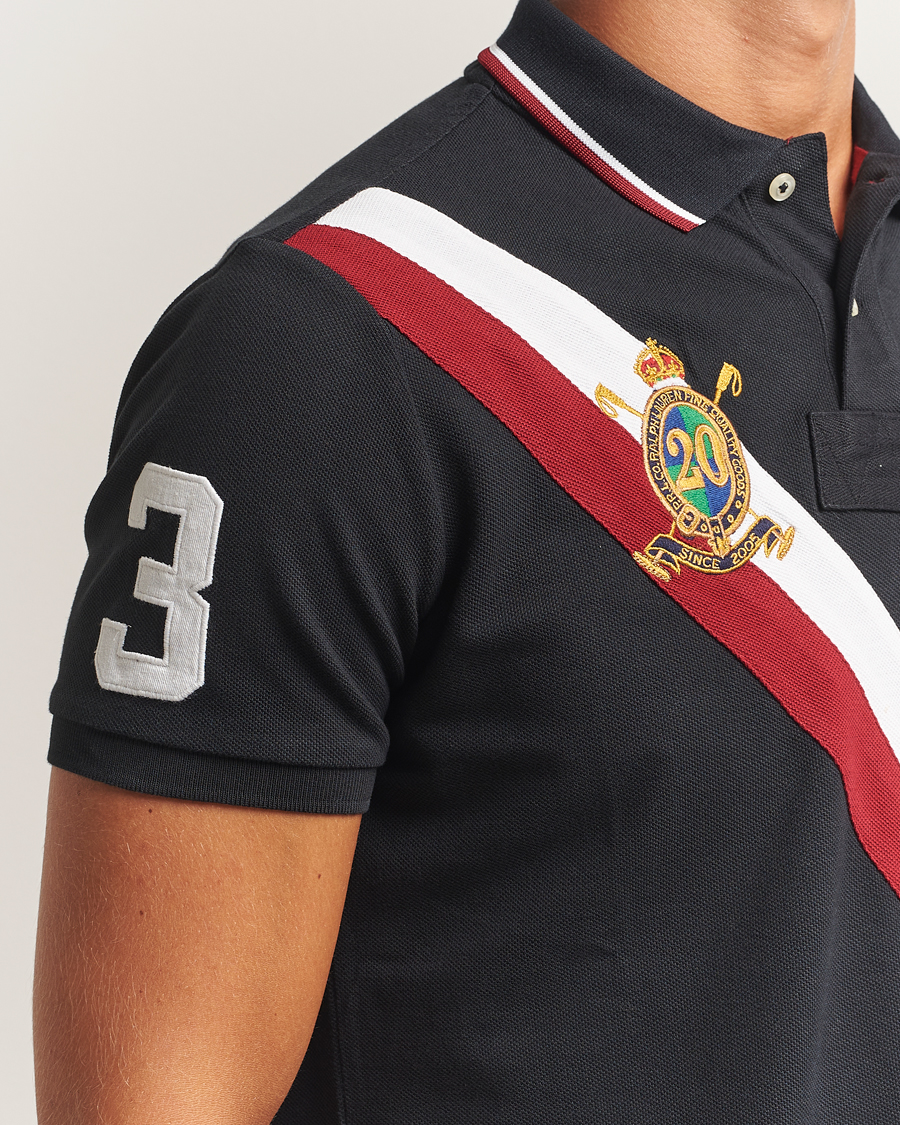 Herr | Pikéer | Polo Ralph Lauren | Diagonal Stripe Big Pony Polo Polo Black