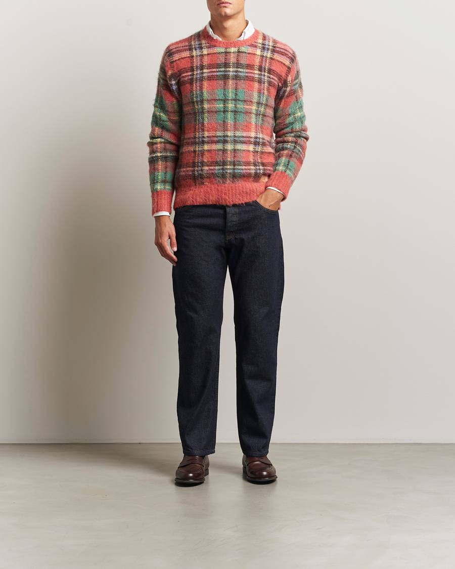 Herr | Tröjor | Polo Ralph Lauren | Checked Wool Sweater Red Combo