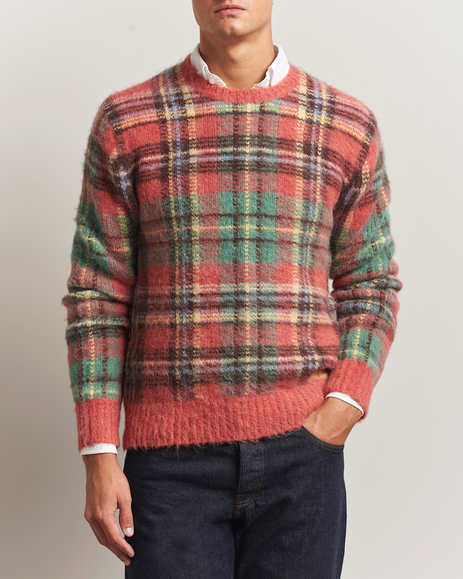 Herr | Tröjor | Polo Ralph Lauren | Checked Wool Sweater Red Combo
