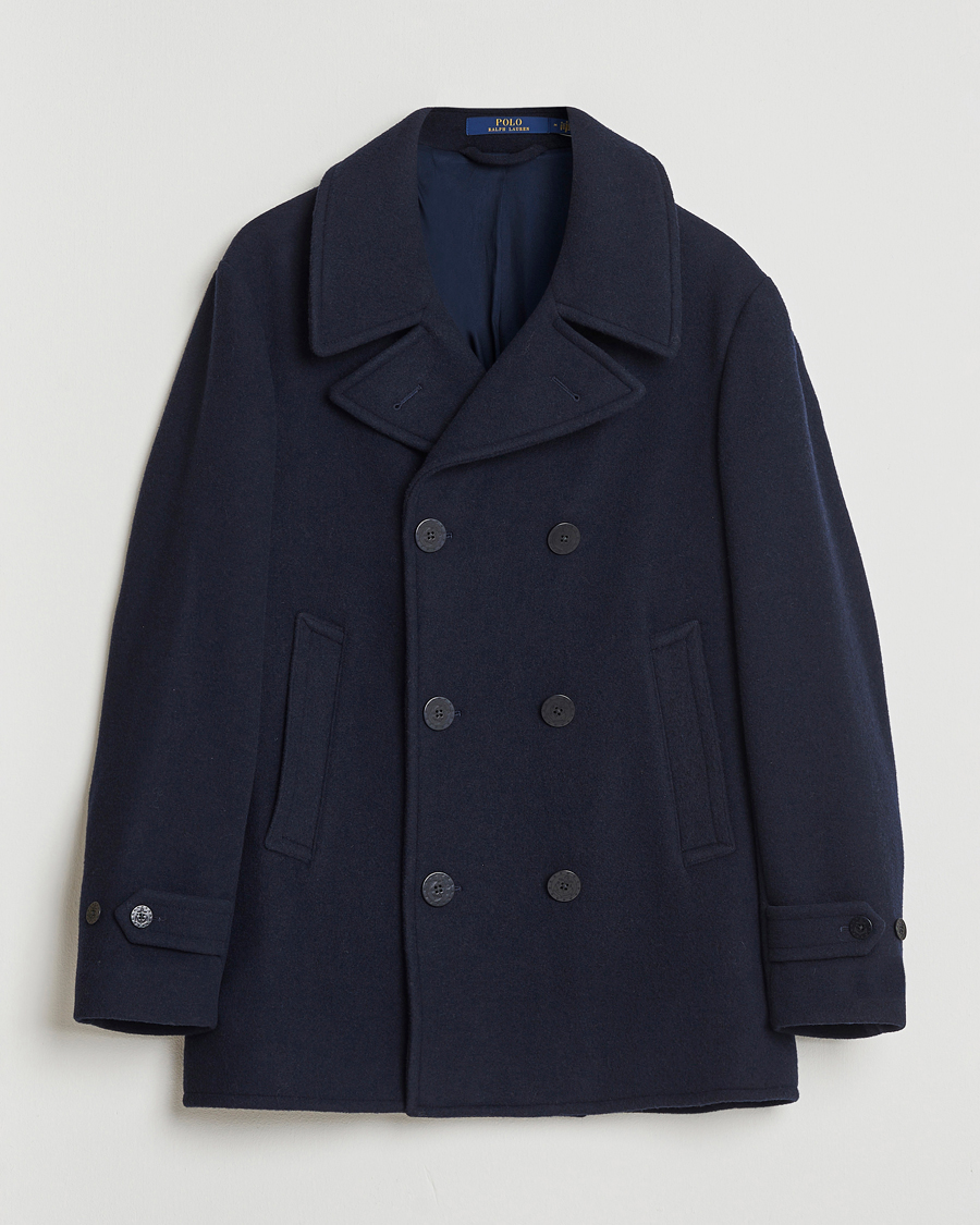Herr | Jackor | Polo Ralph Lauren | Lightweight Melton Peacoat Navy