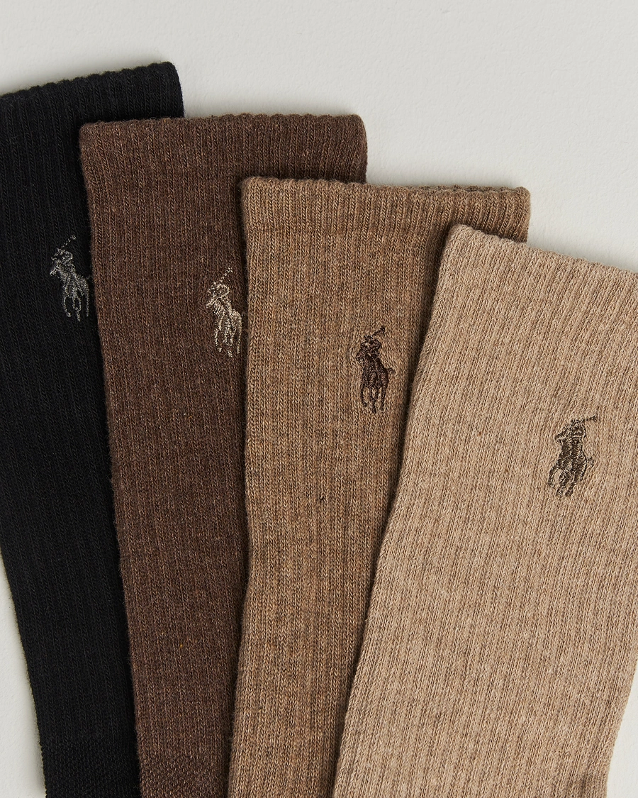Herr | Underkläder | Polo Ralph Lauren | 6-Pack Cotton Rib Sock Brown Assorted