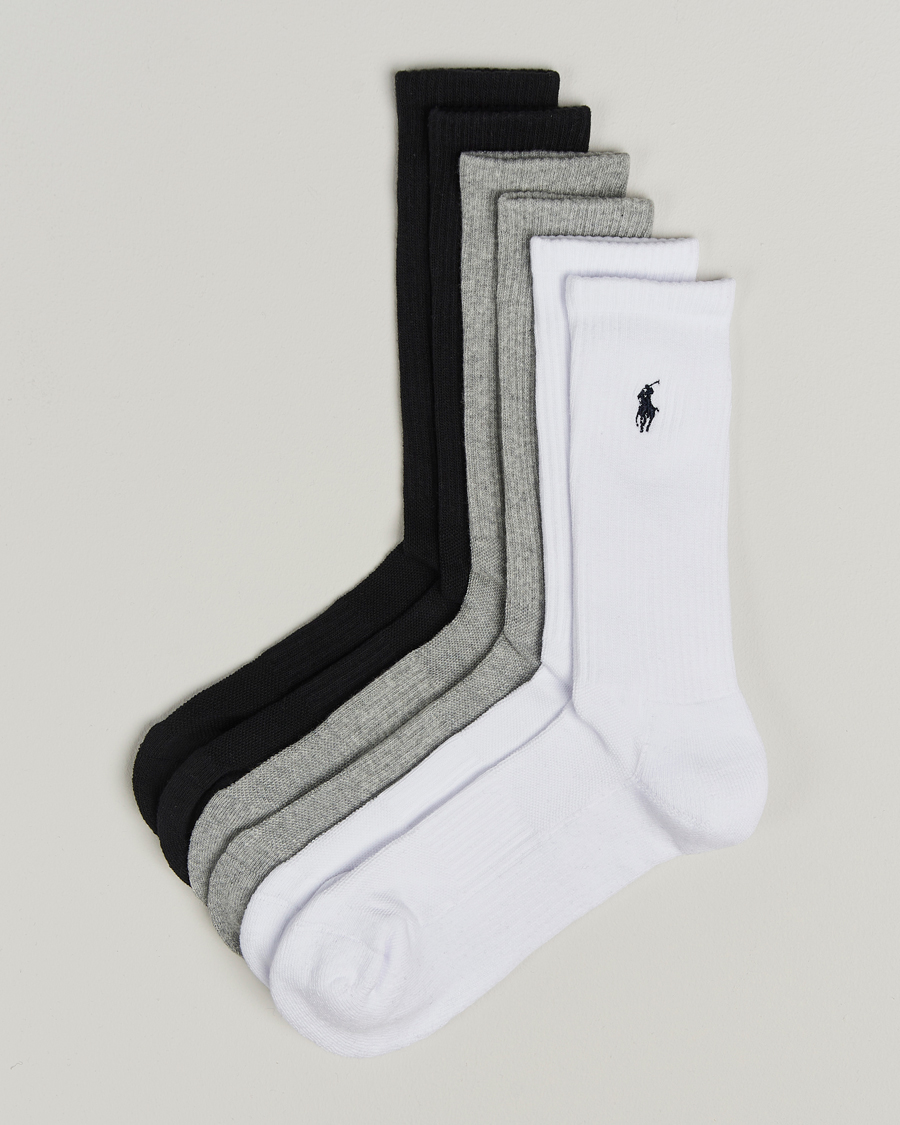 Herr | Underkläder | Polo Ralph Lauren | 6-Pack Crew Sock Grey Assorted