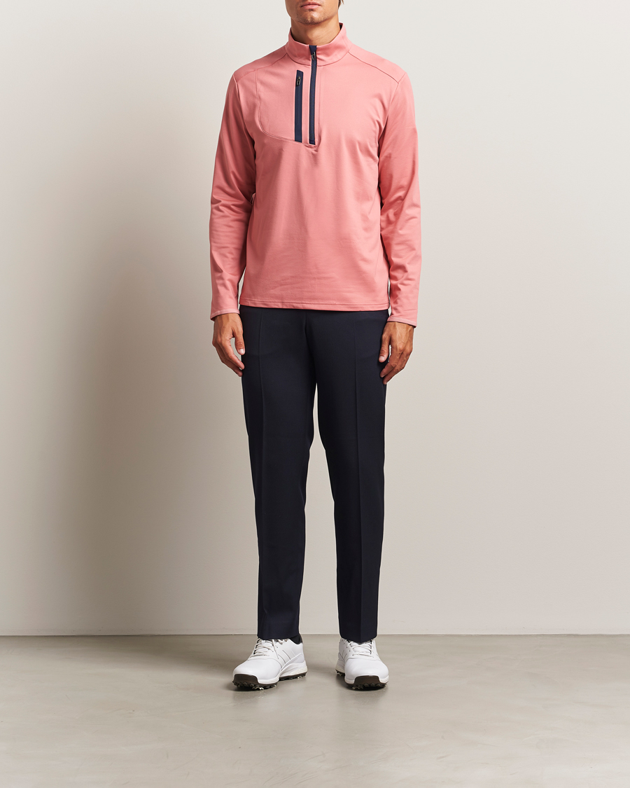 Herr | Tröjor | RLX Ralph Lauren | Luxury Jersey Half Zip Desert Rose